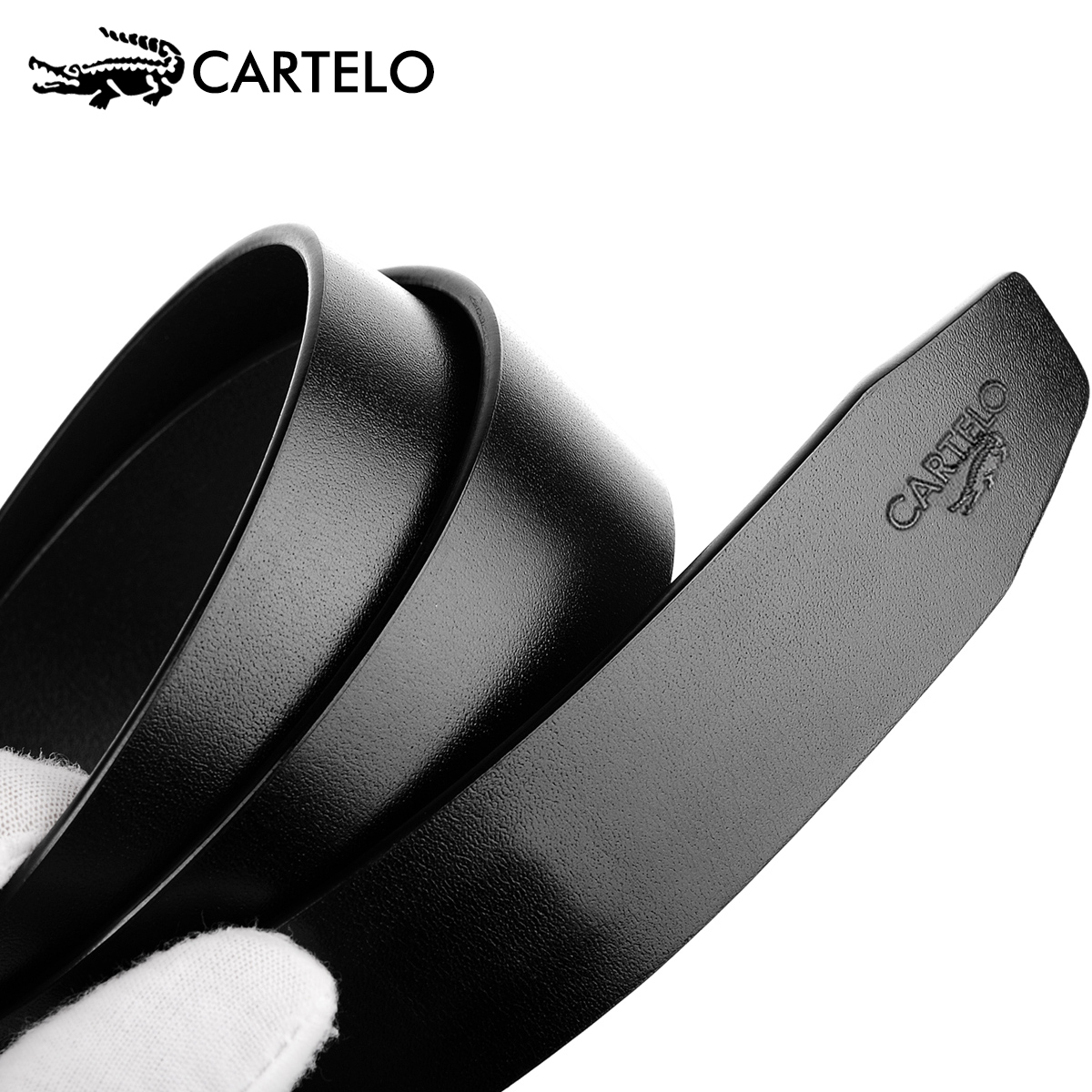 Caravan Crocodile Crocodile Bull Leather Belt Automatic Buckle Without Head Strap Genuine Leather Men with no buckle pants with no-lead male