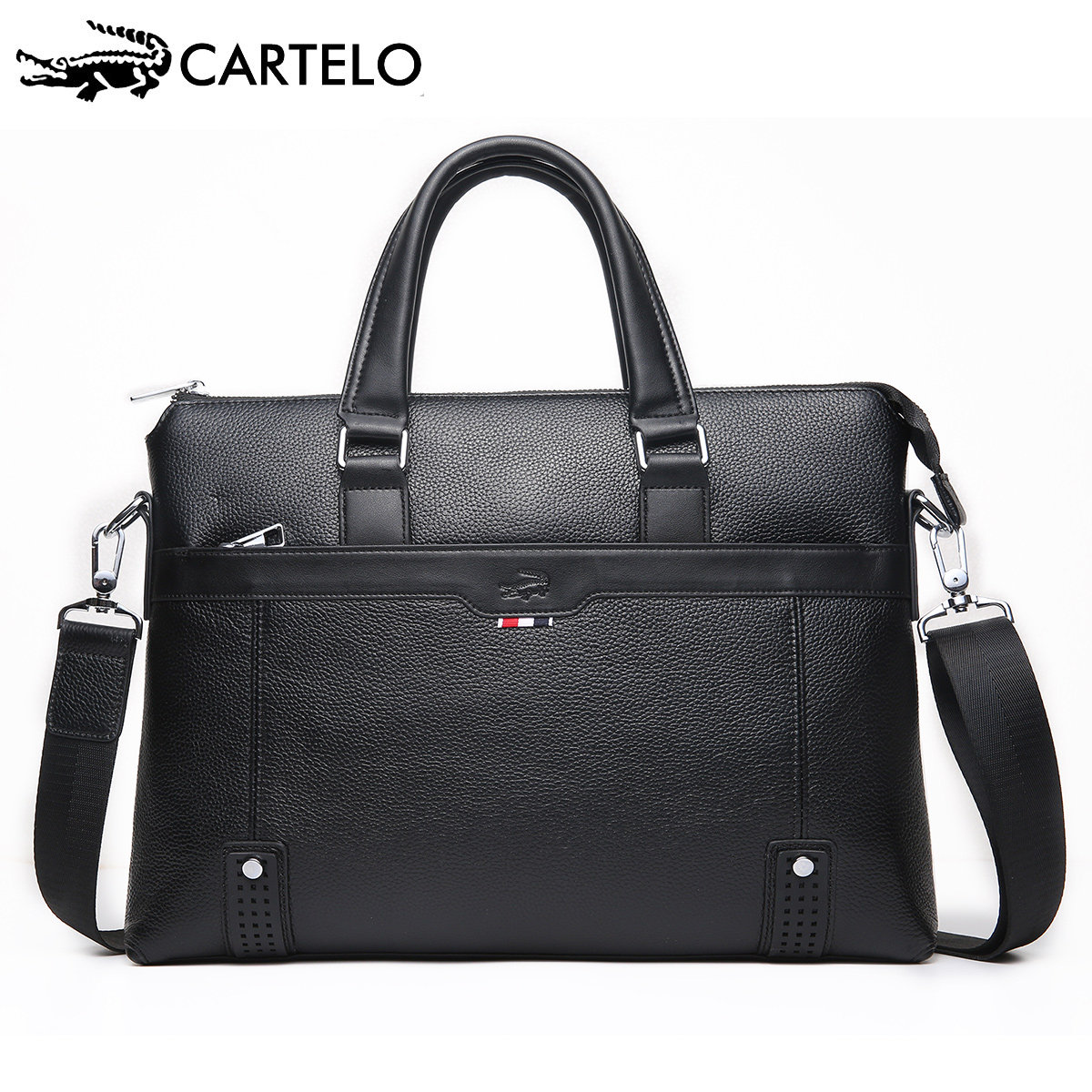 Cardilo Crocodile Portable Business Leather One Shoulder Large Capacity Messenger Bag Men's Leather Briefcase Backpack