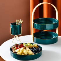 Ceramic fruit plate snack plate home Nordic creative candy plate dried fruit plate storage living room coffee table ornaments