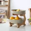 Ceramic fruit plate Creative modern living room household fruit basket Japanese candy snack plate Multi-layer buffet display rack