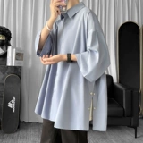 Летняя тонкая небольшая дизайнерская шелковая рубашка, изысканный стиль, тренд сезона