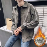 Tide, вельветовая демисезонная бархатная куртка, трендовая бейсбольная форма, увеличенная толщина, в корейском стиле, оверсайз