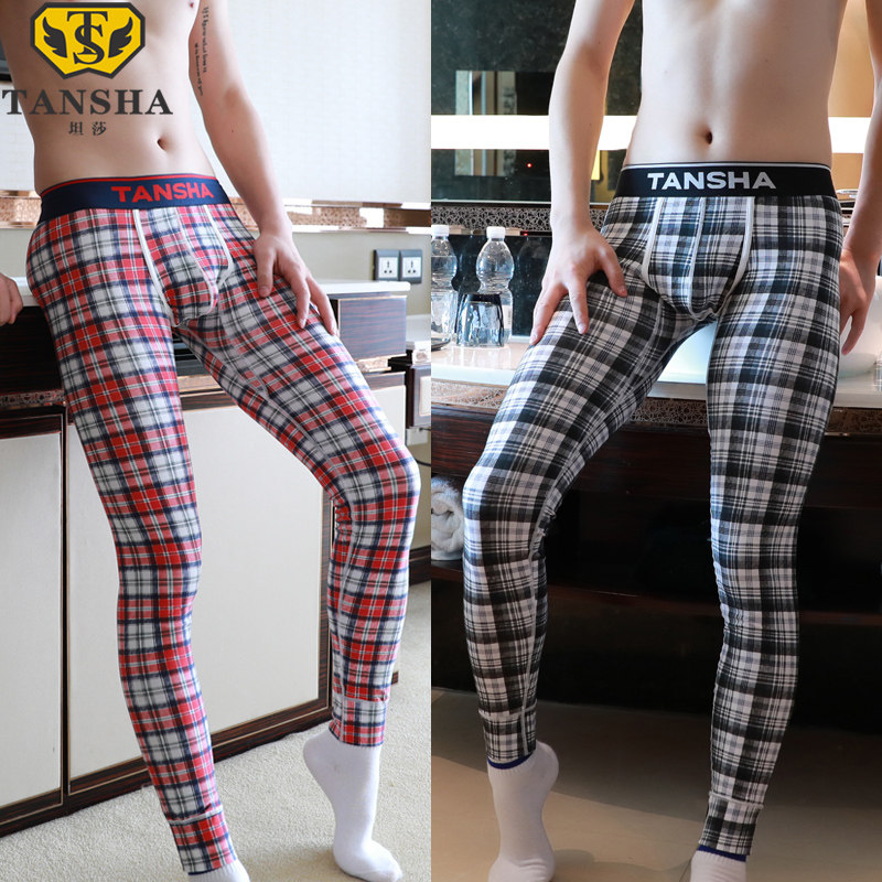 Men's sanitary pants pure cotton warm pants youth tight pants inside the personality trend panel with pants in the bottom of the winter