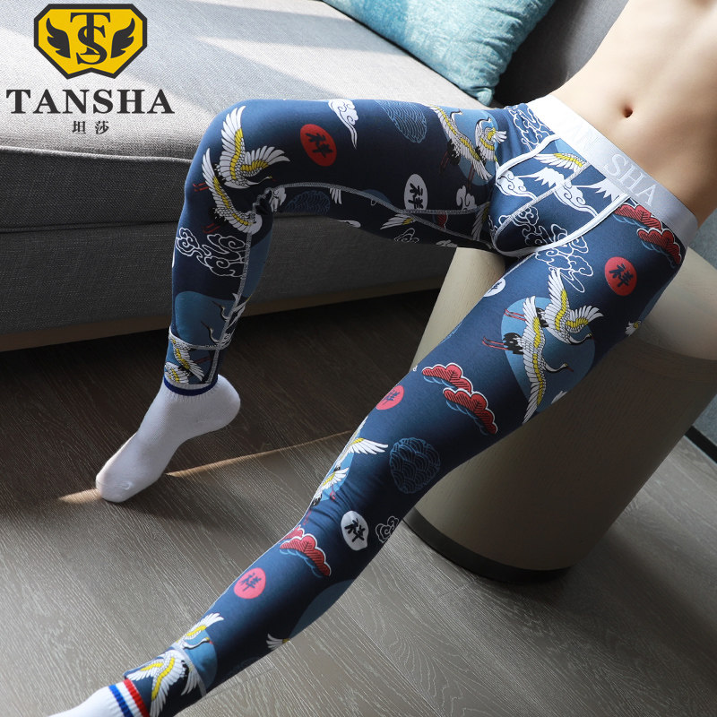 Tide Autumn Pants Men Warm Trousers Young Personality Sexy Paper Pants Bottle Bottle Bottle Bottle Bottle Bottle Line and Fall Winter