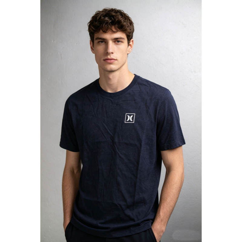 Summer New Product American Surf Hurley Men's Black Thin Loose Skateboard Crew Neck Short-Sleeve T-Shirt Plus Size for Big and Tall Men