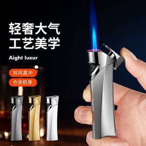 岚海立体流线充气直冲打火机防风个性创意高颜值金属刻字送礼品潮