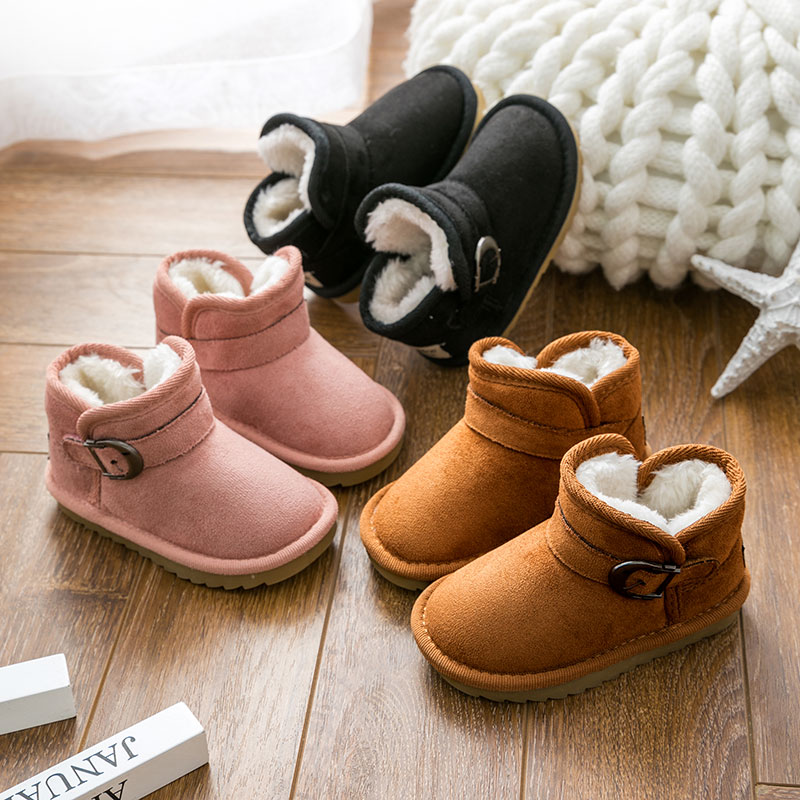 Toddler snow boot winter 1-3 years 2 boys cotton shoes non-slip plus suede warm short boots child girl child winter shoes