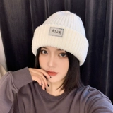 Шерстяная удерживающая тепло зимняя вязаная шапка с капюшоном, оверсайз