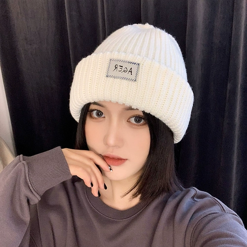 Шерстяная удерживающая тепло зимняя вязаная шапка с капюшоном, оверсайз