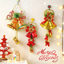 Christmas decorations garland bells bow Christmas tree small pendants dress up Santa Claus festive decorations
