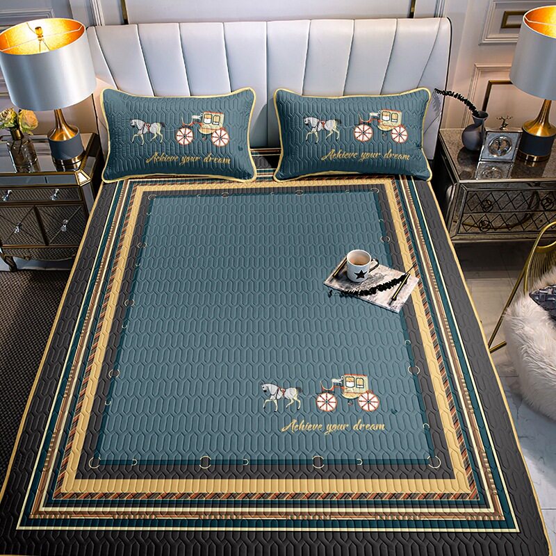 New Thai Latex Cool Mat Three Sets Summer Ice Silk Cool Mat Sub Washable Folding Air Conditioning Cool Mat Latex Mattresses