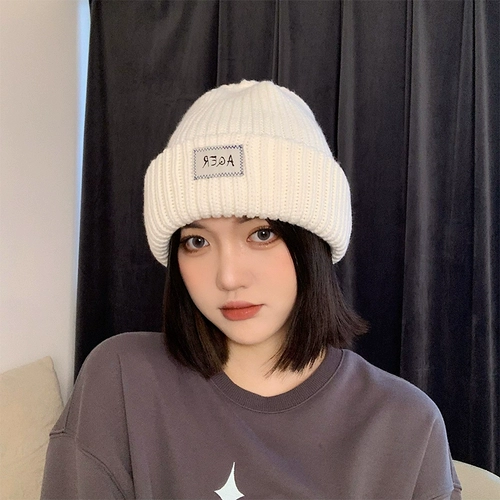 Шерстяная удерживающая тепло зимняя вязаная шапка с капюшоном, оверсайз