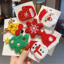 Christmas gifts new hairpin cute snowman hairpin elk clip bangs clip hat decoration hair accessories gift