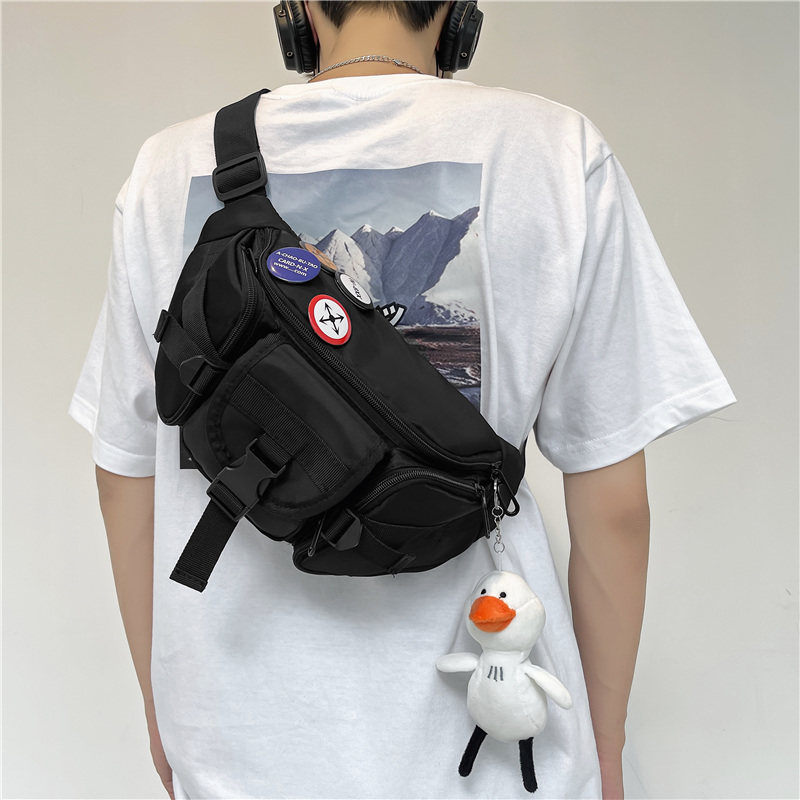 Men Skew Satchel Street Trend Ins Wind Minimalist Fashion Personality Multipurpose Skew Satchel Chest Bag Men Sports Bag