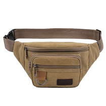 2024 New Canvas Waist Bag Mens Multi-kinetic Outdoor Sports Chest Bag Construction Site Work Thickened Wear-Resistant Mobile Phone Bag