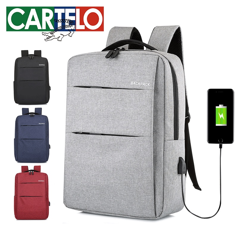 Backpack Men's Large Capacity Student School Bag USB Interface Laptop Bag 15.6inch Travel Backpack Women