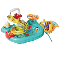 Childrens toys for girls kitchen play water sink electric magnetic fishing puzzle 3 to 6 years old play house toys for boys