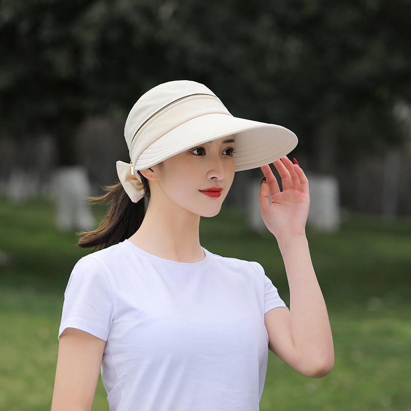 Sunscreen Female airtop hat Canopy Bike big along sunhat Han version 100 lap Folding Sun Hat Lady