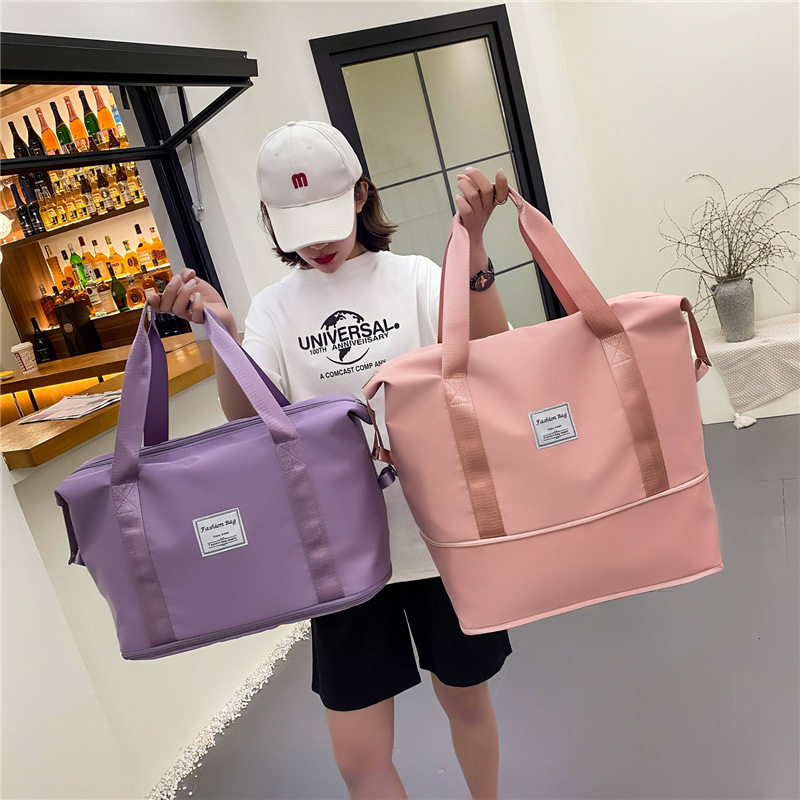 Expandable large capacity travel bag men's anti-splash water luggage bag dry and wet isolation bag Women's fitness package to be produced