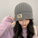 Трикотажная демисезонная ветрозащитная удерживающая тепло шерстяная шапка, в корейском стиле, увеличенная толщина