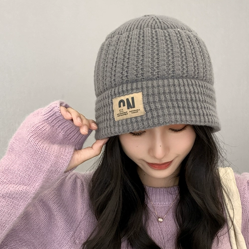 Трикотажная демисезонная ветрозащитная удерживающая тепло шерстяная шапка, в корейском стиле, увеличенная толщина