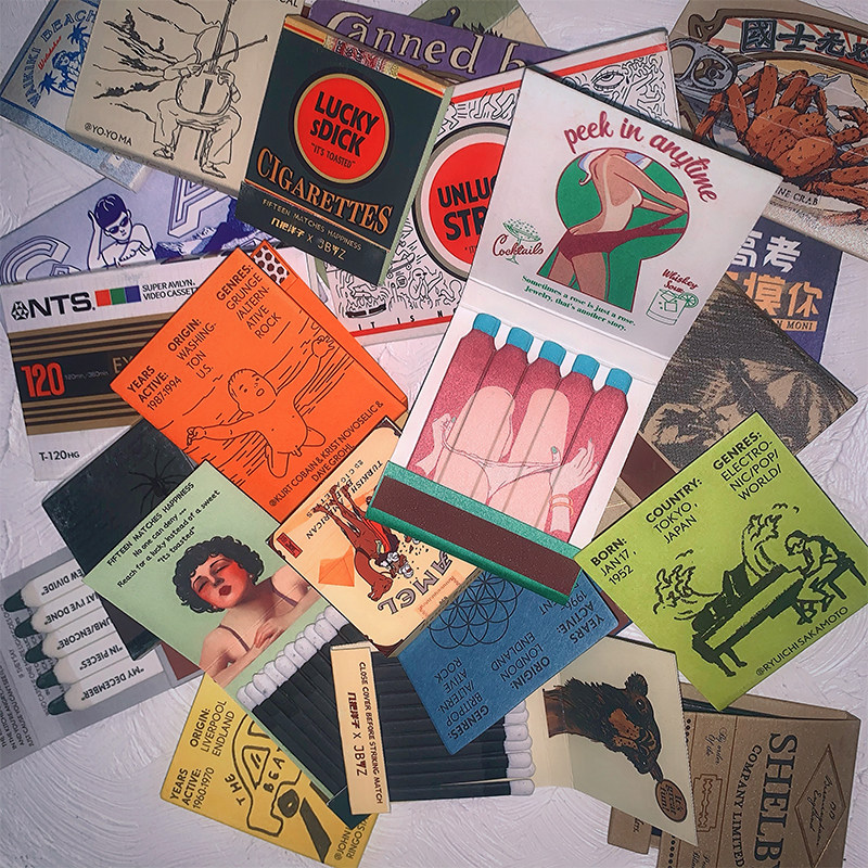 Riverside-like book-style matches, nostalgic, old-fashioned, retro, personalized customization, bloody gangsters and other series random models