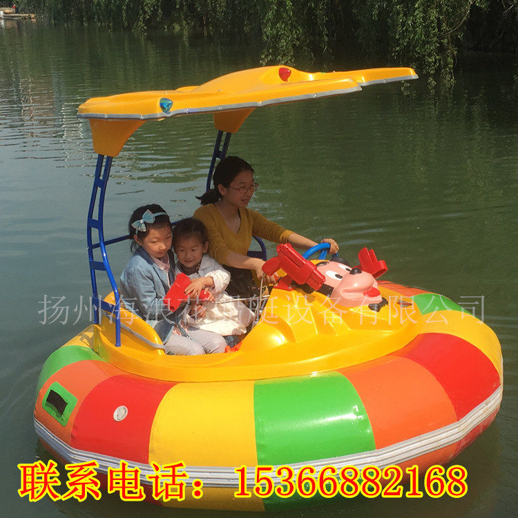 Manufacturer direct air inflatable water electric laser touch boat glass steel boat children adult battery boat park cruise ship-Taobao