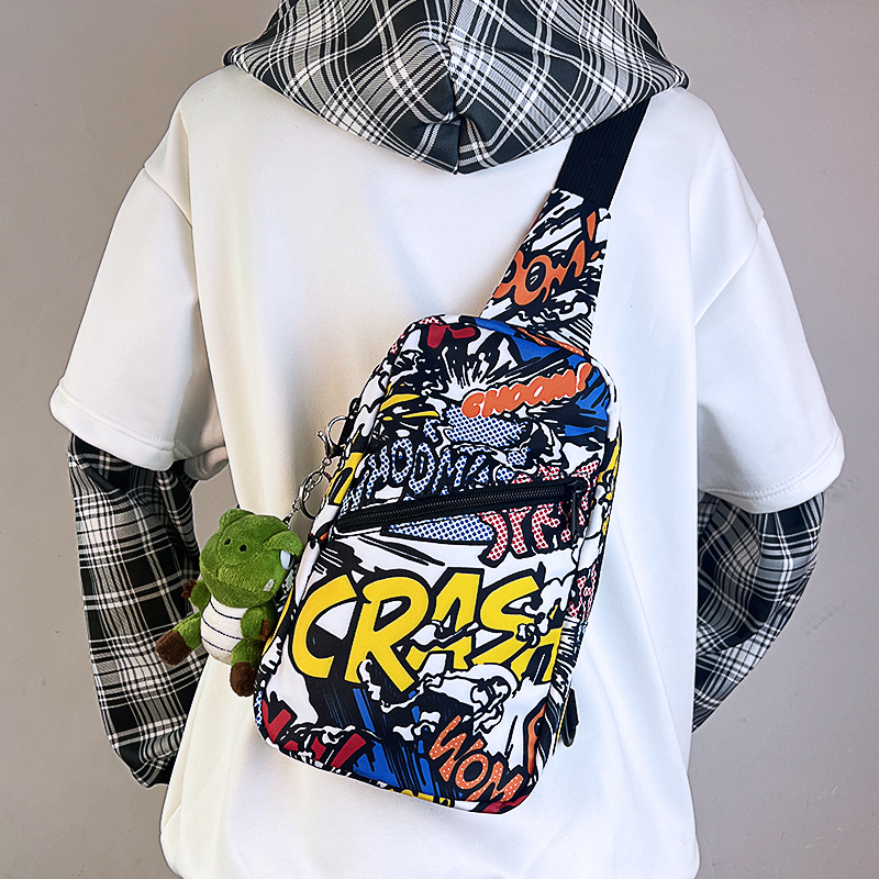 Crossbody Bag for Going Out, Men's Bag, Small Backpack, Versatile Crossbody Chest Bag, Student, Teenager, Unisex, Portable Shoulder Bag