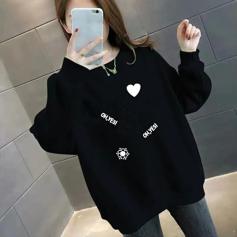 Autumn and Winter Clothing 150kg Plus-Size Loose Slimming Sweatshirt for Women, Covers Belly 200, Hides Fat 230, Extra Large Size 260 Top Autumn and Winter Clothing 150kg Plus-Size Loose Slimming Sweatshirt for Women, Covers Belly 200, Hides Fat 230, Extra Large Size 260 Top