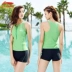 Li Ning chuyên nghiệp đồ bơi thể thao nữ chia nhỏ bảo thủ che bụng mỏng boxer gợi cảm bong bóng nóng mùa xuân đầm bơi kích thước lớn - Bộ đồ bơi hai mảnh
