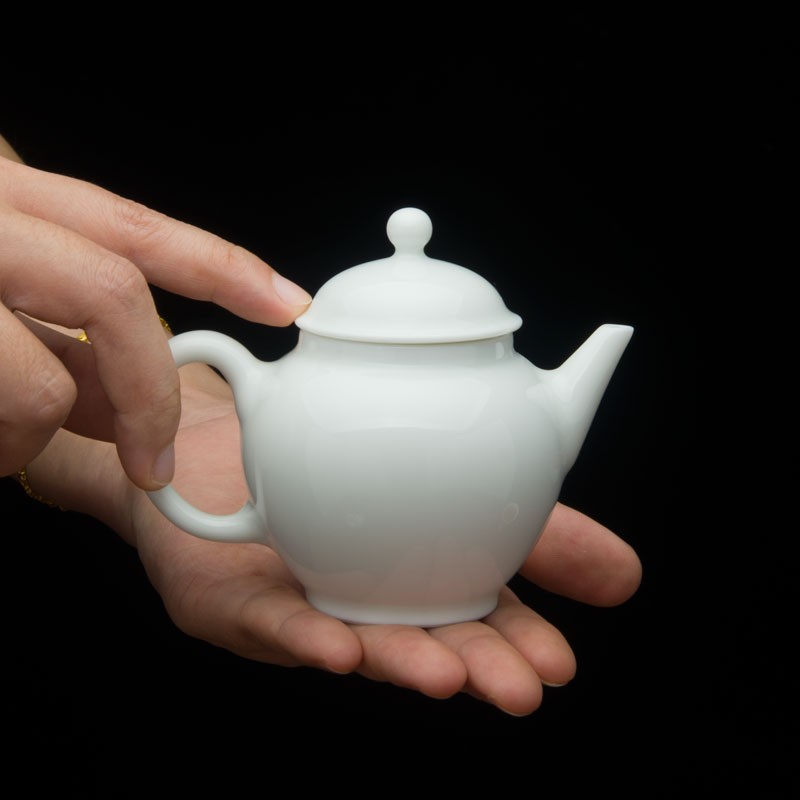 Tea Mifang Jingdezhen Ceramic Teapot Sweet White Glaze Kung Fu Tea Maker Single Pot Level Small Bubble Teapot Tea Road Tea Tea