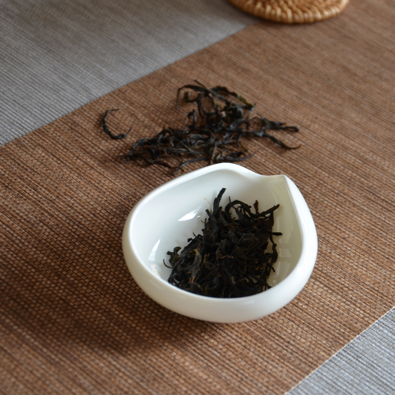 Tea rice square ivory white porcelain tea Lotus ceramic tea teaspoon teaspoon tea ceremony zero with tea appreciation tea tea special