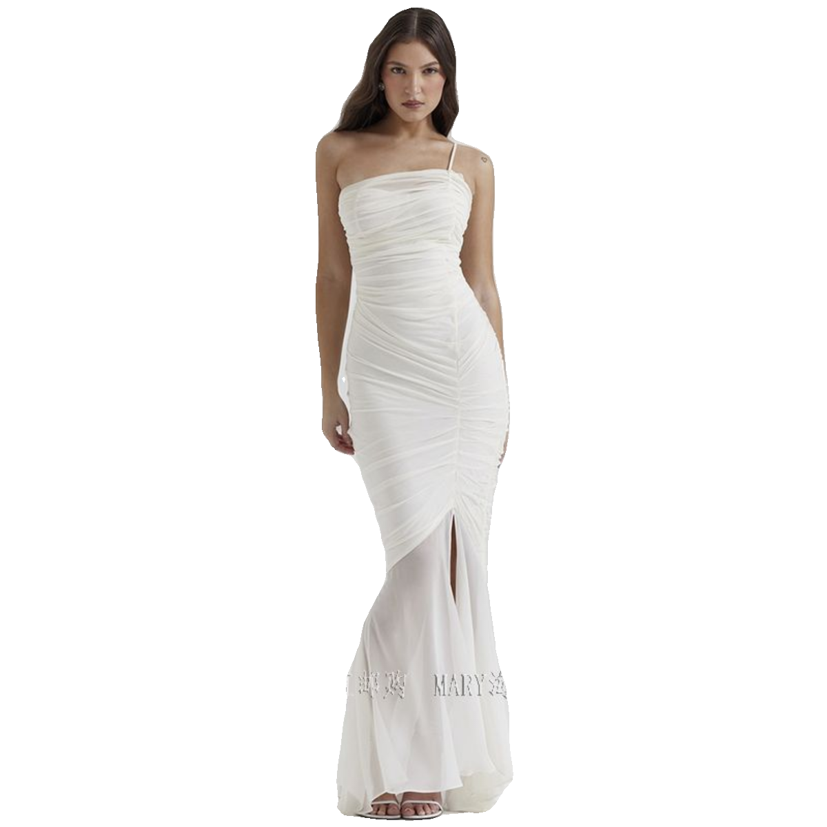 Genuine less house of cb oblique shoulder mesh tube top pleated waist fishtail long skirt dress dress Genuine less house of cb oblique shoulder mesh tube top pleated waist fishtail long skirt dress dress