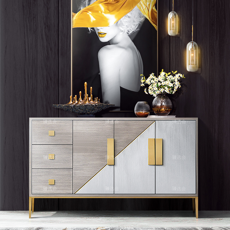 Italian light luxury dining cabinet living room storage cabinet storage cabinet simple designer drawer cabinet post-modern villa entrance cabinet