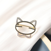 Day Department Cute Little Cat Brooch Brooch Female pin Anti-walk light buckle fixed clothes neckline Leakproof Button God Instrumental Suit Accessories