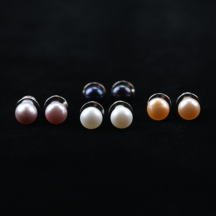 Natural Pearl minimalist mini anti-light brooch collar collar pin white shirt cufflink pin small pin prick horse pin