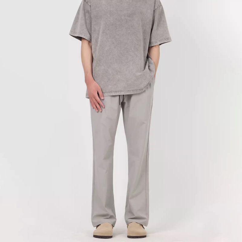 Cezphison Bootcut Casual Trousers with Slight Flare, Slightly Wrinkled, Cool-Feeling Dress Pants, Quick-Drying Commuter Pants