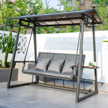 Trapezoidal Outdoor Aluminum Alloy Swing chair Solar waterproof sunscreen outdoor rocking chair Double casual hanging basket patio