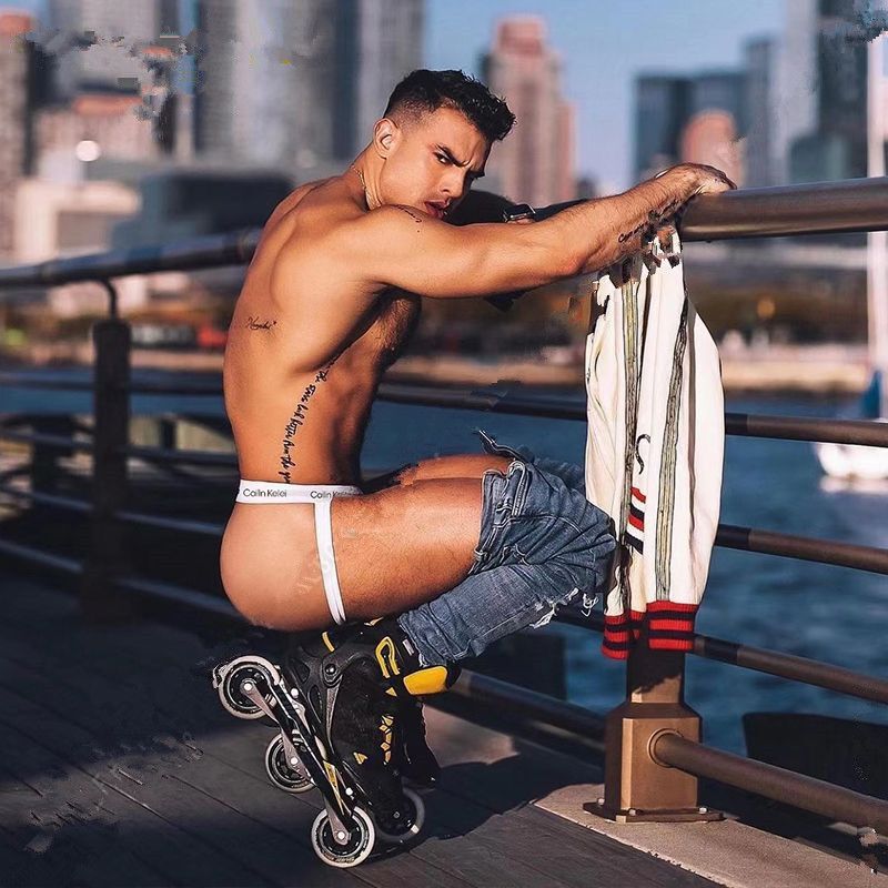 Men's Underwear, Men's Pure Cotton Breathable Sexy Thong, Hollow-Out No-Take-Off Personalized Erotic Double Thong for Men Men's Underwear, Men's Pure Cotton Breathable Sexy Thong, Hollow-Out No-Take-Off Personalized Erotic Double Thong for Men