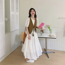 French style stunning suit dress for women summer 2024 new style literary retro vest two-piece set western style stunning style