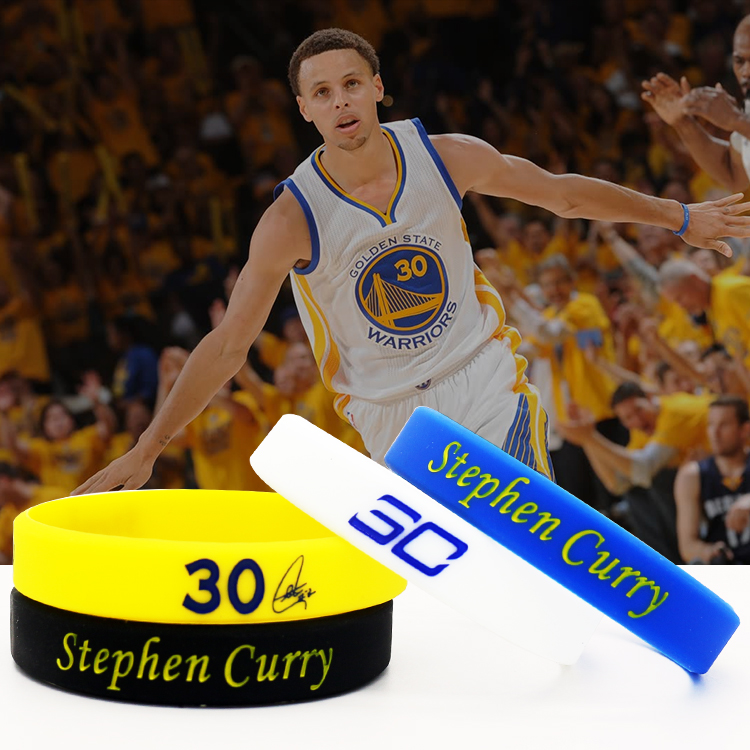30 Curry Chữ ký Collectors Phiên bản bóng rổ sáng bóng đeo tay thể thao Vòng đeo tay Stars Stars Fan Curry - Vòng đeo tay Clasp vòng tay bạc nữ