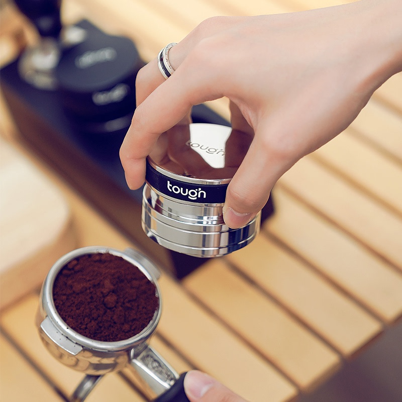 Stubborn Coffee Self-Gravity Powder Distributor Cookie Spin Tamper 2-in-1 58mm 51 Tamper 53 Italian Style