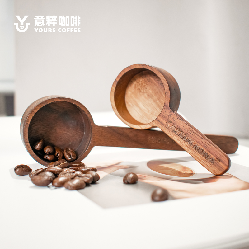 CAFEDE KONA Coffee Quantity Bean Spoon Home Walnuts Wood Quantity Spoon Milk Powder Coffee Powder Metering Spoon Durable