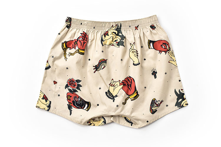 Devil tay subreef tối đảo đôi bốn góc đồ lót nam và nữ nhà quần short alo quần pyjama quần kích thước lớn quà tặng quan lot cap doi goi cam