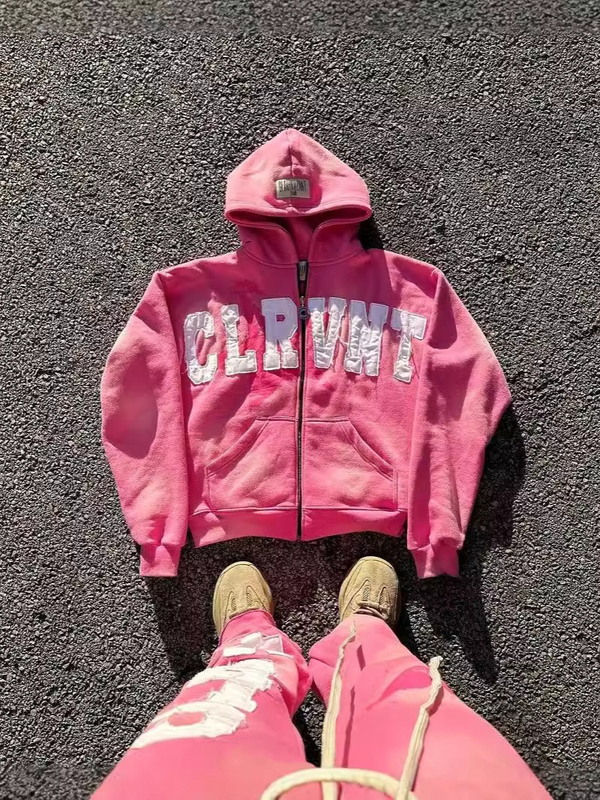 European and American Retro Y2K Foam Print Hoodie Street Hip-Hop Letter Sweatshirt and Sweatpants Sports Suit Hoodie European and American Retro Y2K Foam Print Hoodie Street Hip-Hop Letter Sweatshirt and Sweatpants Sports Suit Hoodie