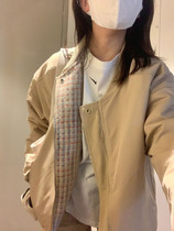 Xiaoxiangfeng double-sided jacket female ins tide spring and autumn new loose retro American style early autumn vintage baseball uniform