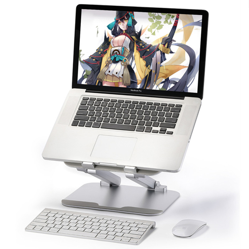 Aluminum alloy pen electric bracket Macbook computer radiating base desktop heightening frame lifting folding and folding cervical spine