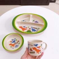 Japans genuine dinosaur baby resin Resin Sub-Dinner Plate Small Bowl water glasses Accessories Cutlery