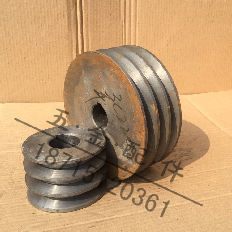Motor belt pulley set to be triangular belt pulley tri-groove B-type belt pulley cast iron 80-300mm (flat) 3B