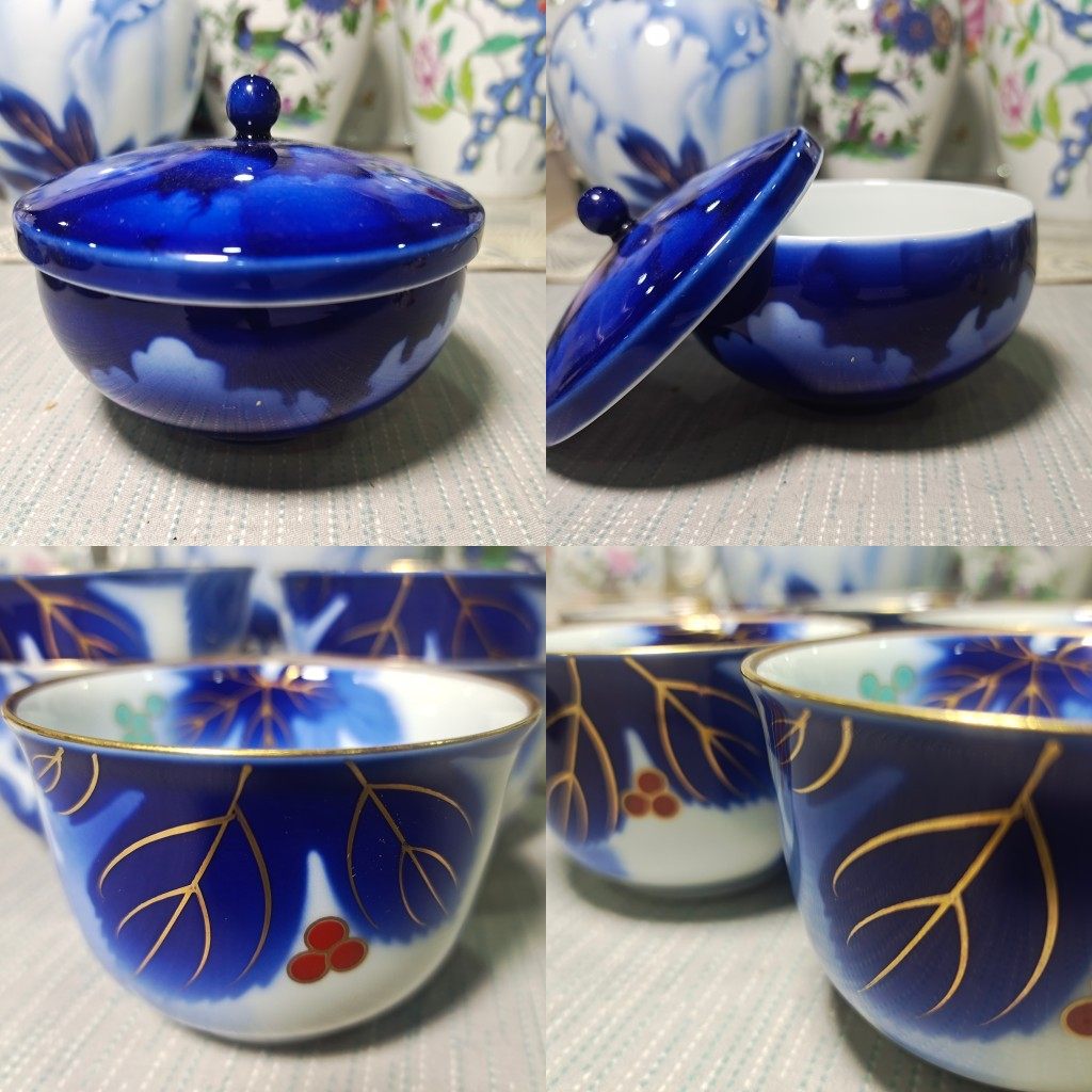 1852   七宝焼　景泰藍　碗1客　茶入1客　フクロウ1客 1852 七宝焼 景泰藍 碗1客 茶入1客 フクロウ1客 - メルカリ